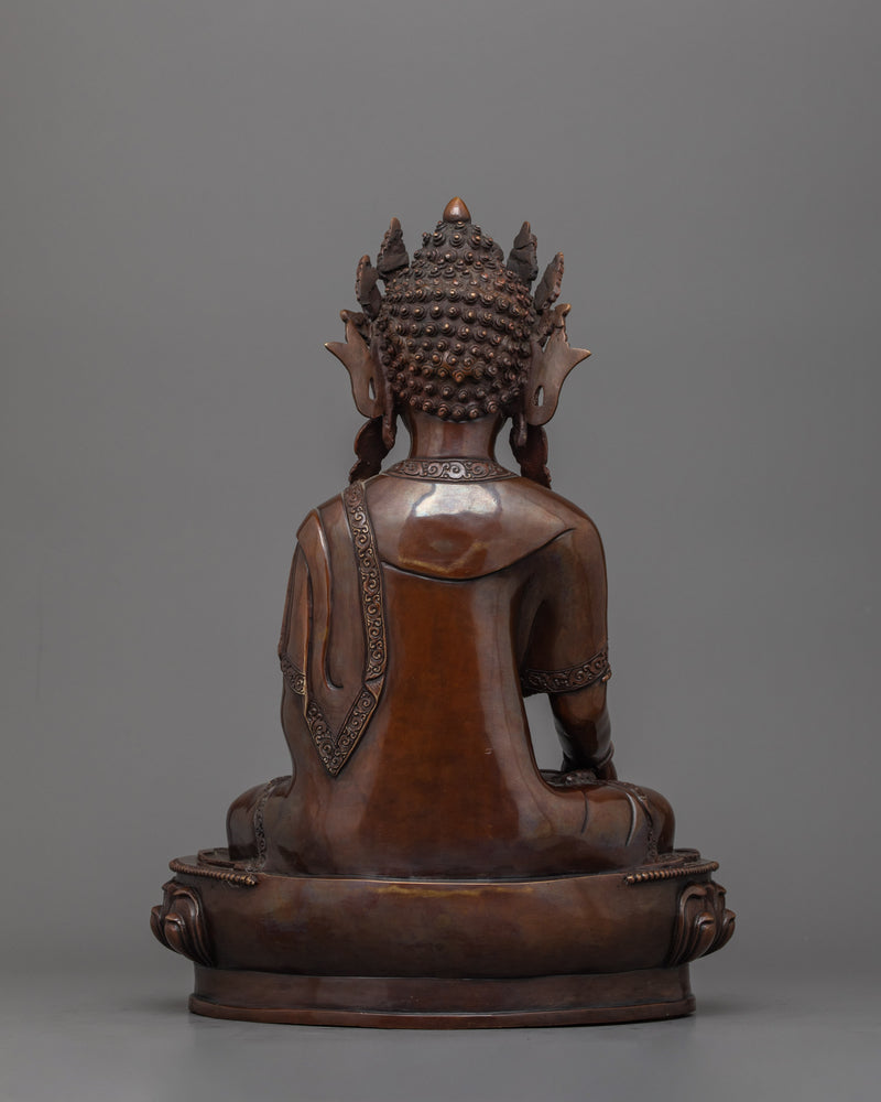 Tibetan Ratnasambhara Buddha Sculpture | The Jewel-Born Buddha Figurine