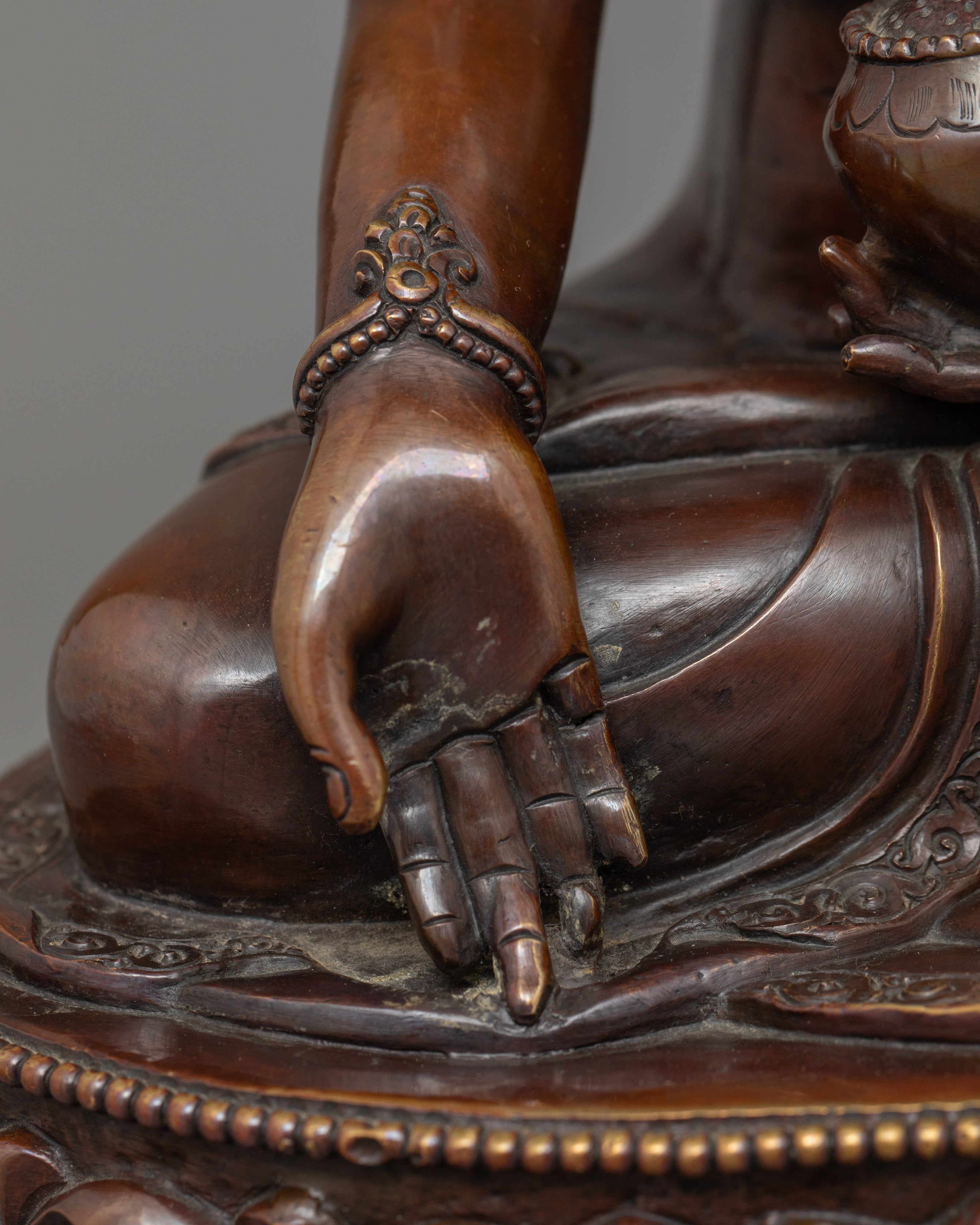 Tibetan Ratnasambhara Buddha Sculpture | The Jewel-Born Buddha Figurine