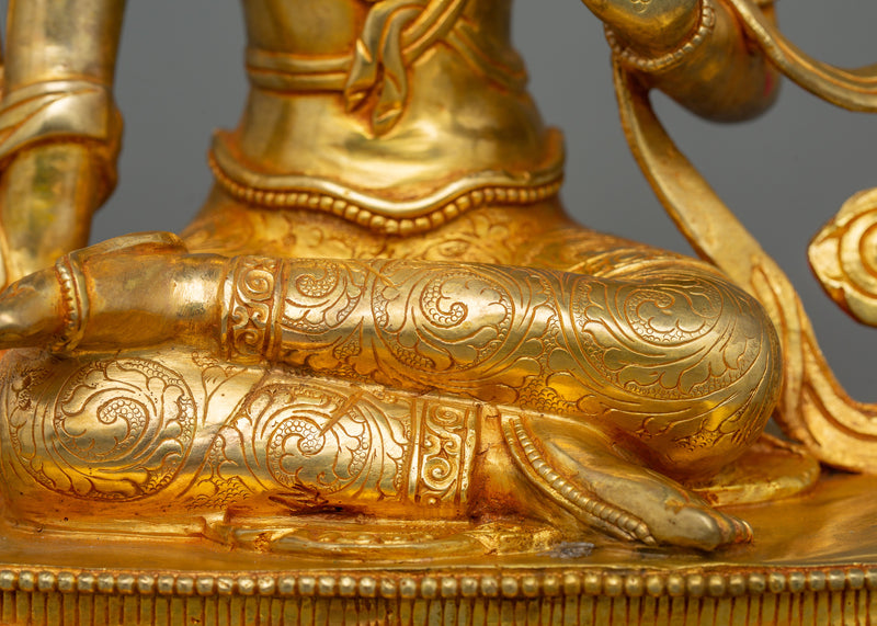 Sacred Bodhisattva Statue | Traditional Himalayan Buddhist Art for Meditation