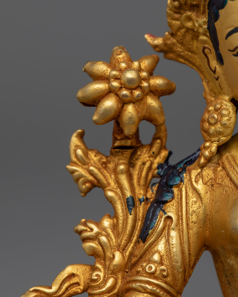 Sacred Green Tara Deity Figurine | Protector and Liberator from Fear