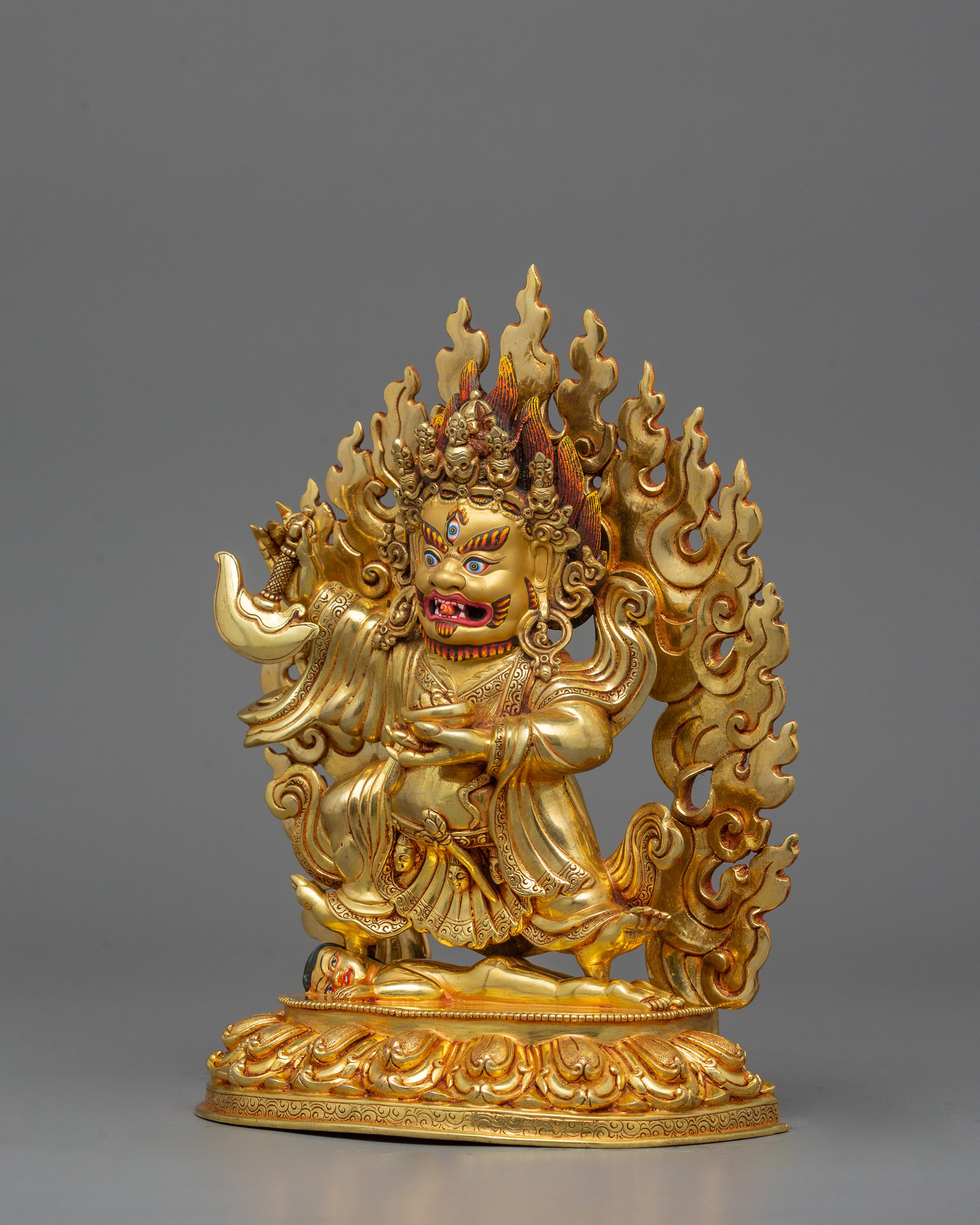 Wrathful Mahakala Bernagchen Statue | Sacred Mahakala Protector Buddhist Deity