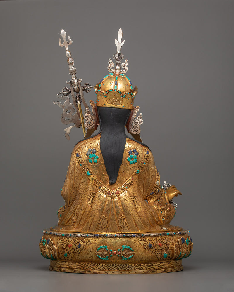 Tibetan Guru Padmasambhava Figurine | The Lotus-Born Master Handcrafted Statue