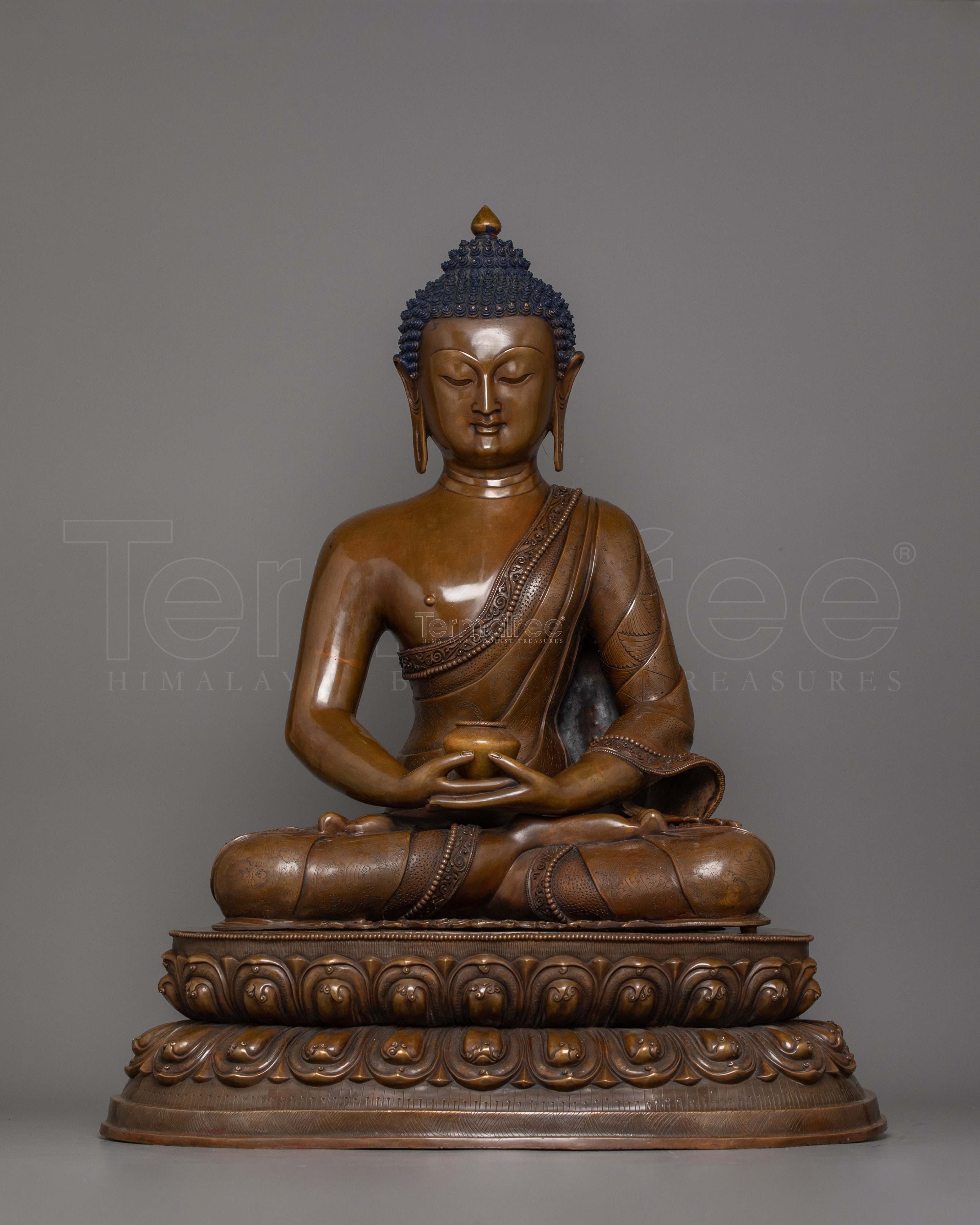 Oxidized 24.8 Inches Amitabha Buddha Statue | The Buddha of Infinite Light