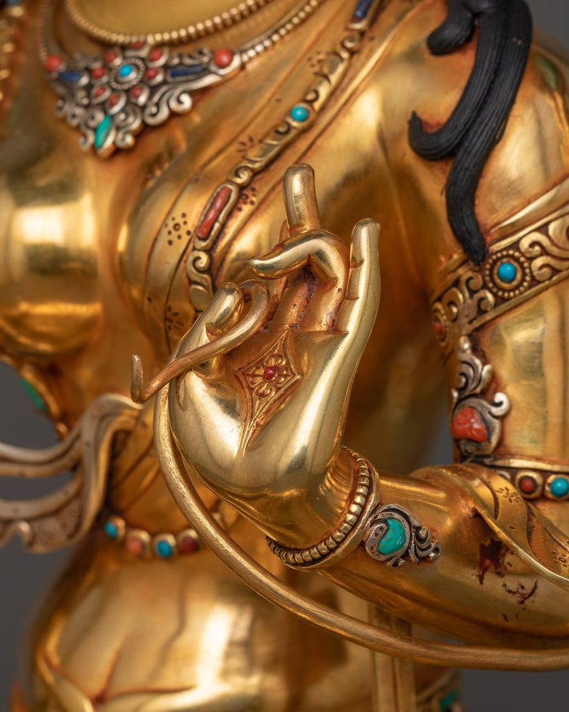 Buddhist Goddess Syamatara Sculpture | Female Deity of Protection and Healing