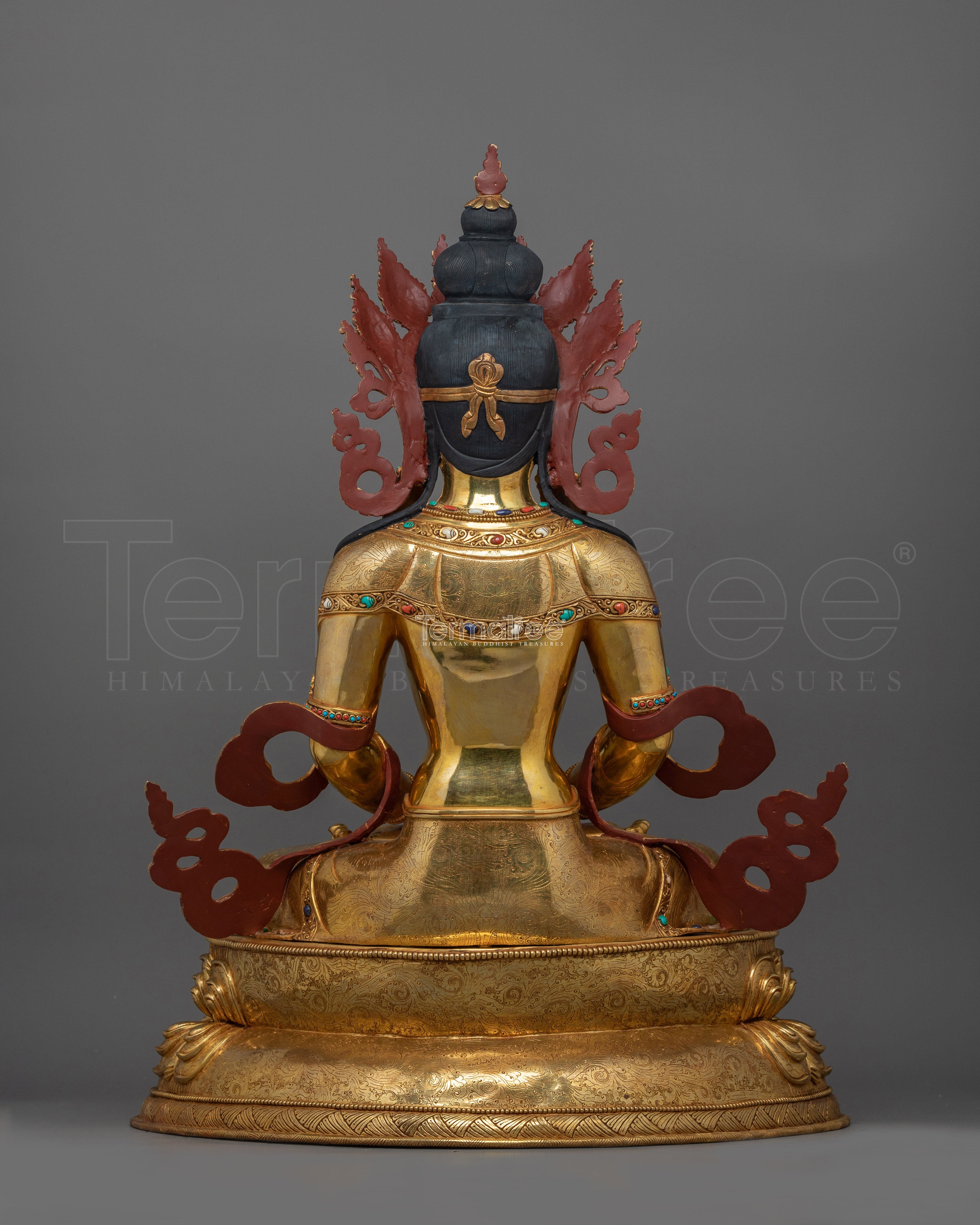 Buddha of Infinite Life Amitayus Sculpture | Traditional Nepalese Artwork