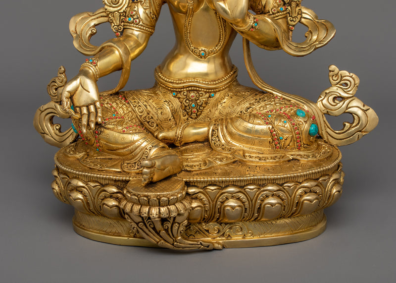 Green Tara Protective Deity in Buddhism | Divine Feminine Artwork