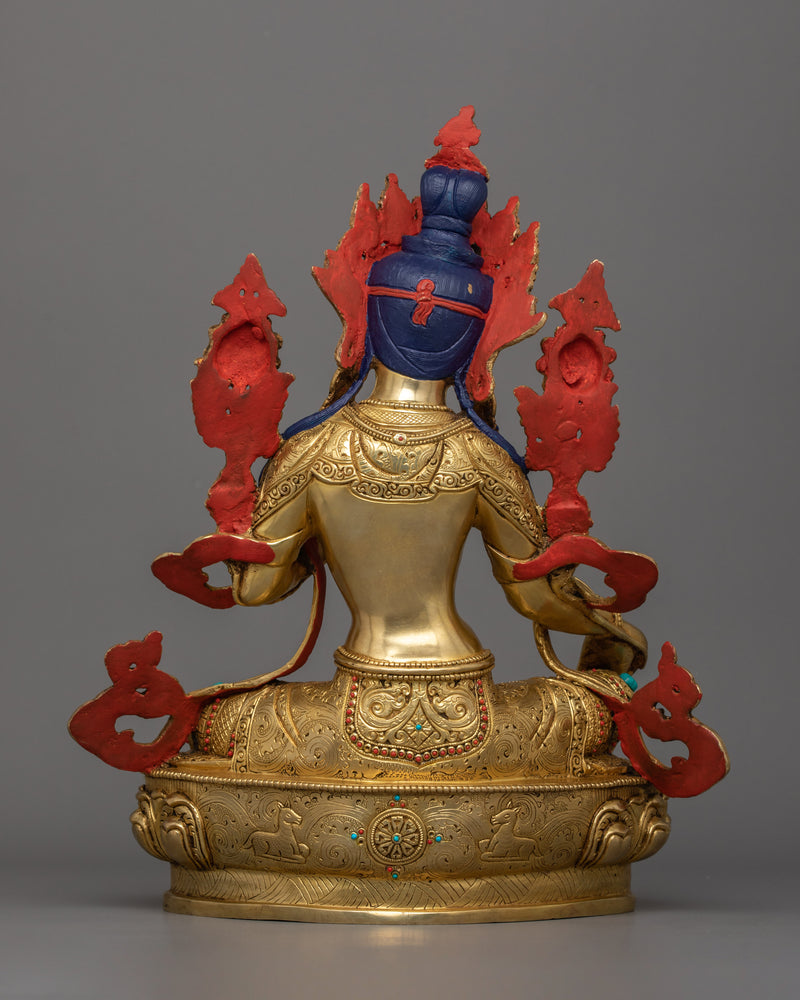 Green Tara Protective Deity in Buddhism | Divine Feminine Artwork
