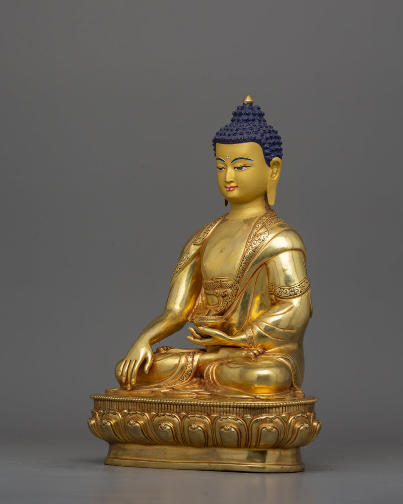 Buddhist Statue of Meditating Buddha Shakyamuni | Symbol of mindfulness practice