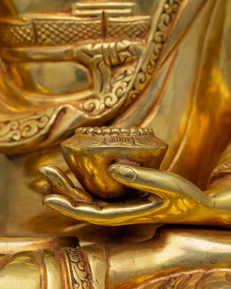 Buddhist Statue of Meditating Buddha Shakyamuni | Symbol of mindfulness practice
