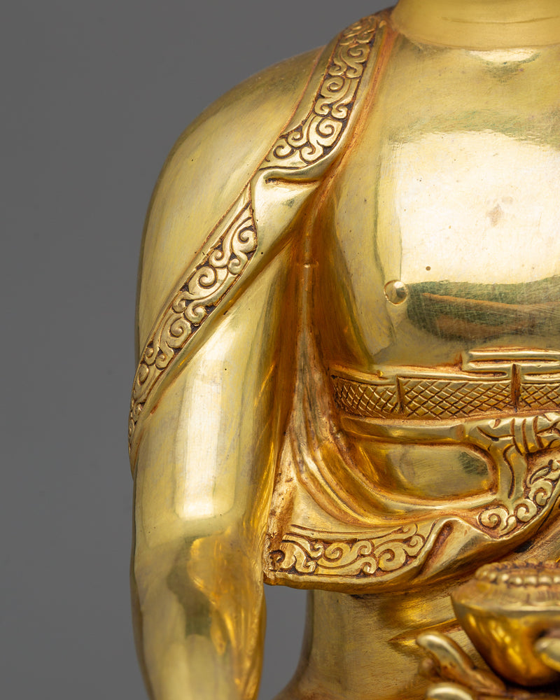 Buddhist Statue of Meditating Buddha Shakyamuni | Symbol of mindfulness practice