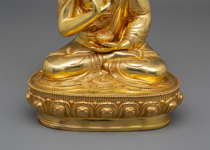 Handcrafted Statue of Amogasiddhi Buddha | Symbolizing Peace and Vitality