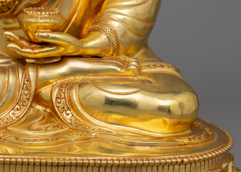 Handcrafted Statue of Amogasiddhi Buddha | Symbolizing Peace and Vitality