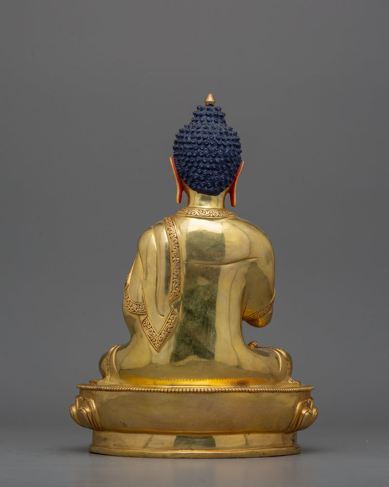 Handcrafted Statue of Amogasiddhi Buddha | Symbolizing Peace and Vitality