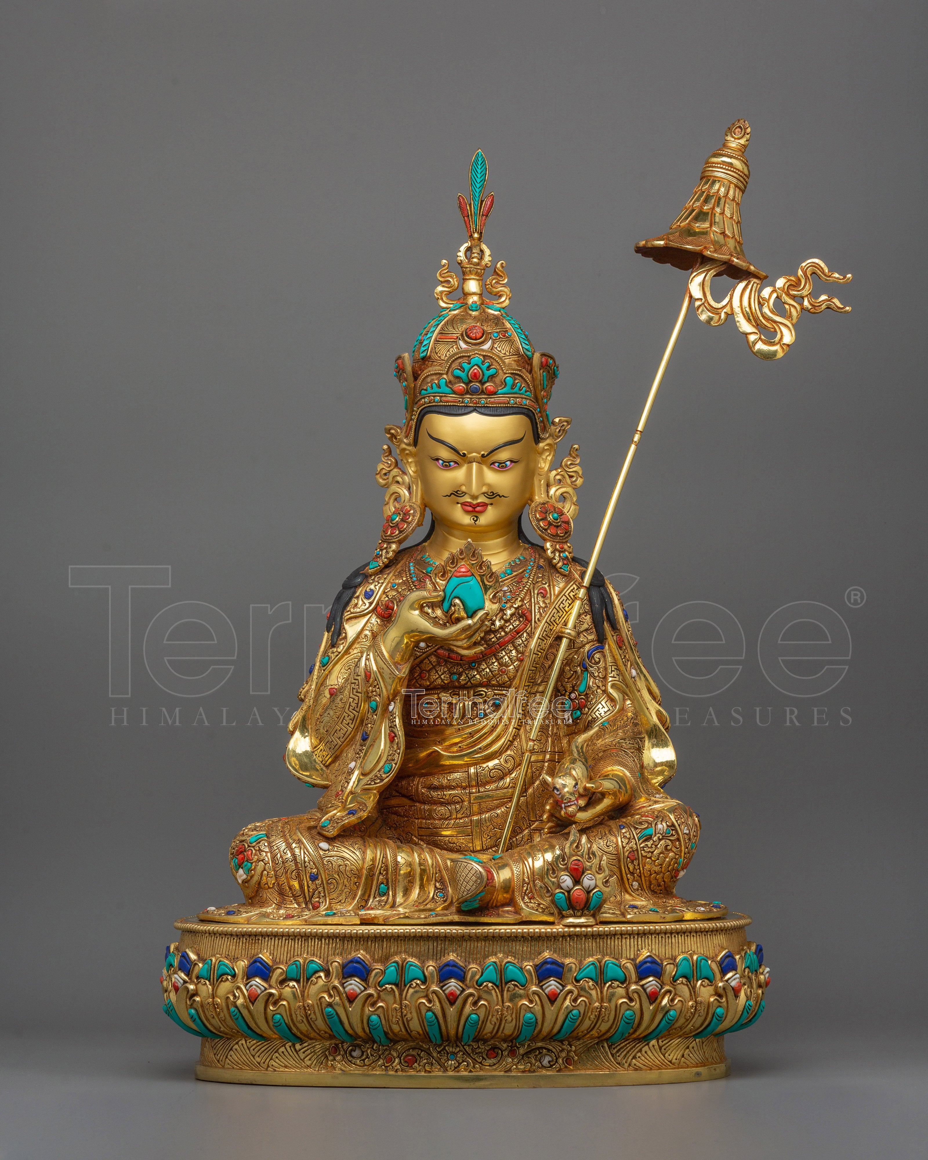 Buddhist Semi-Wrathful Guru Norla Statue | Symbol Wealth and Prosperity