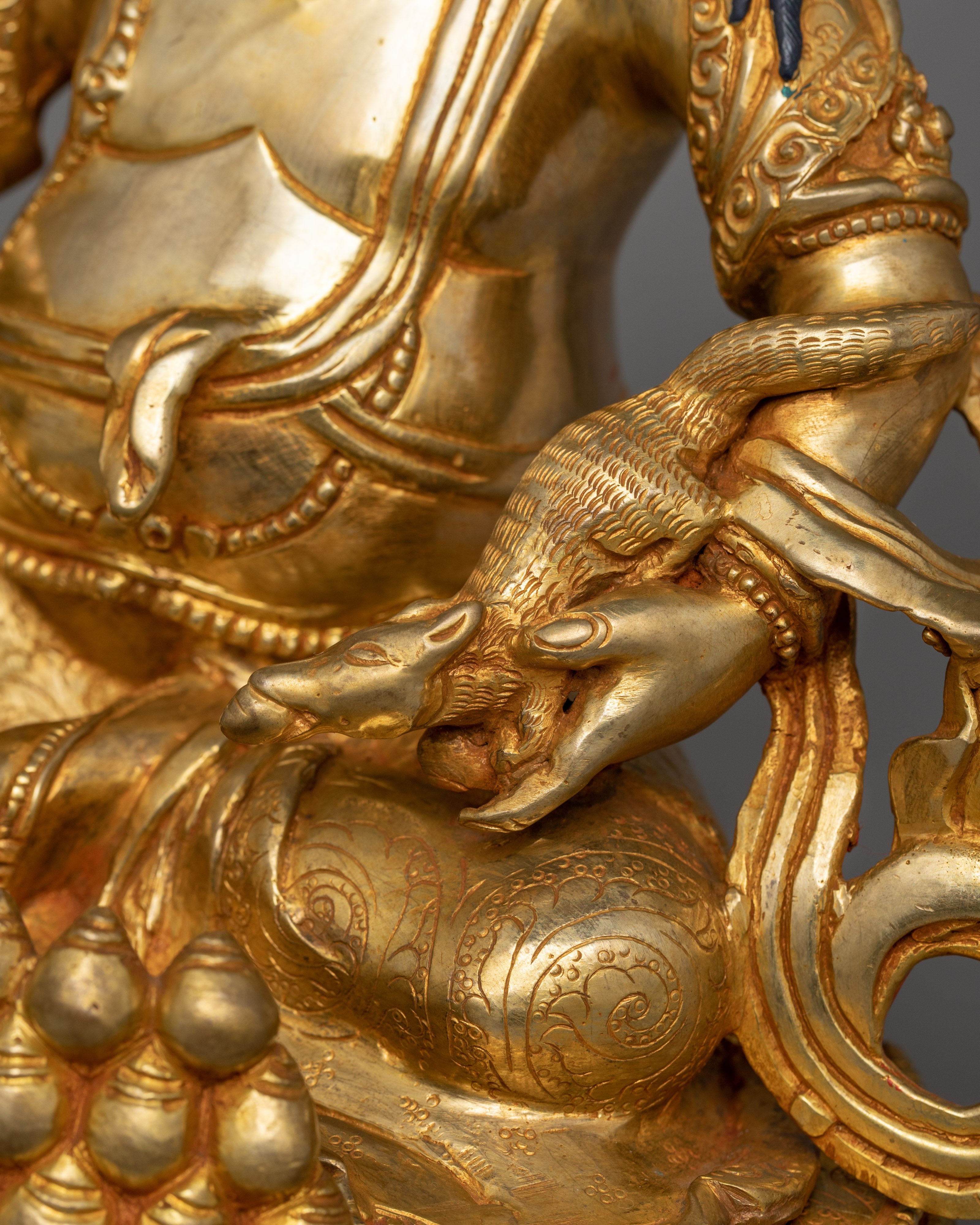 Buddhist Dzambhala Wealth Deity Statue | Symbol of Prosperity and Abundance