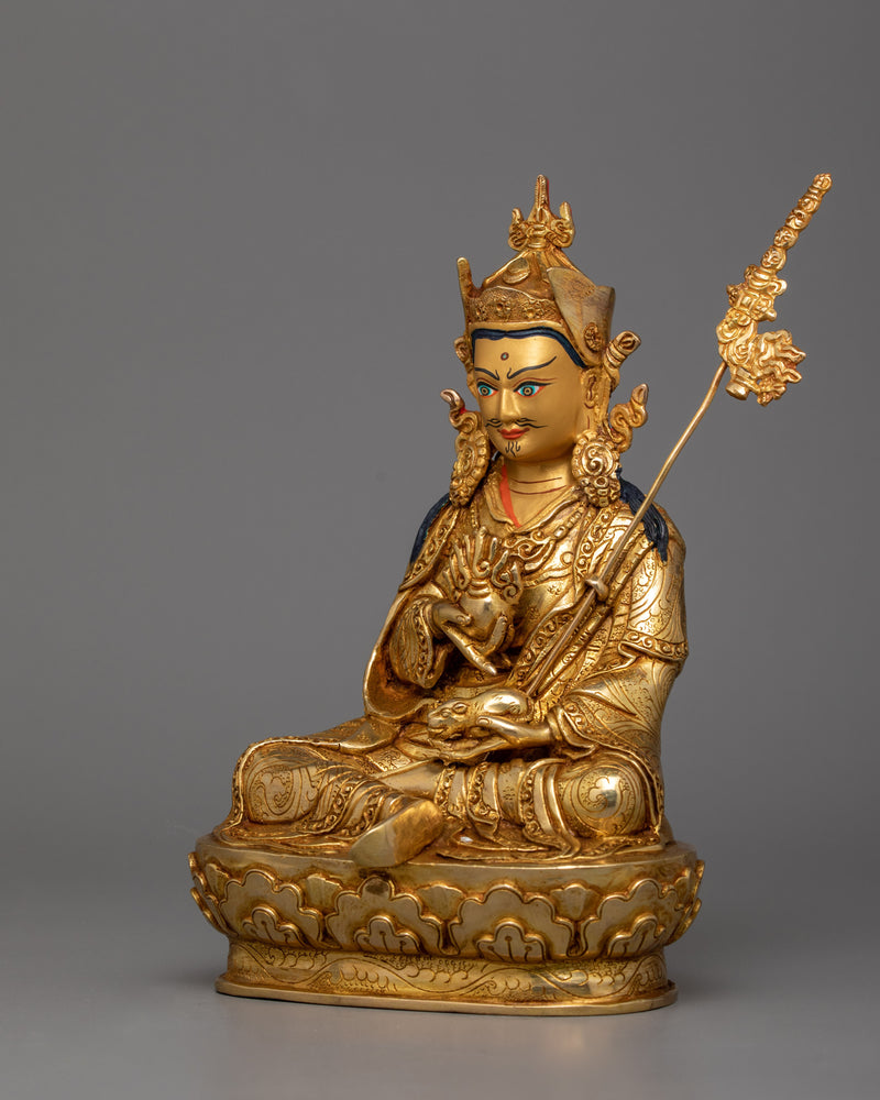 Buddhist Guru Orgyen Norlha Statue | 24K Gold Gilded Orgyen Norlha Wealth Deity Figurine