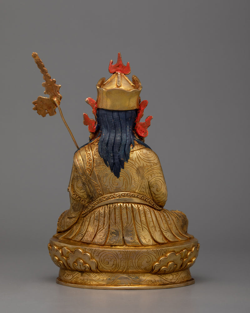 Buddhist Guru Orgyen Norlha Statue | 24K Gold Gilded Orgyen Norlha Wealth Deity Figurine