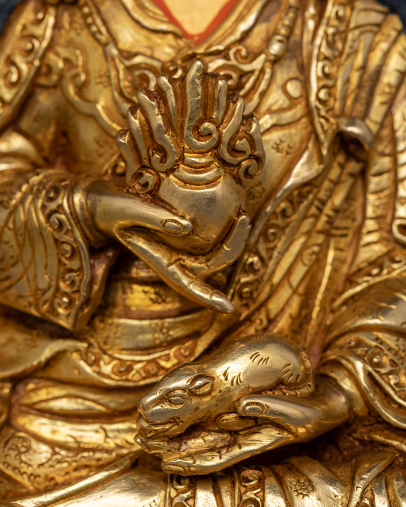 Buddhist Guru Orgyen Norlha Statue | 24K Gold Gilded Orgyen Norlha Wealth Deity Figurine