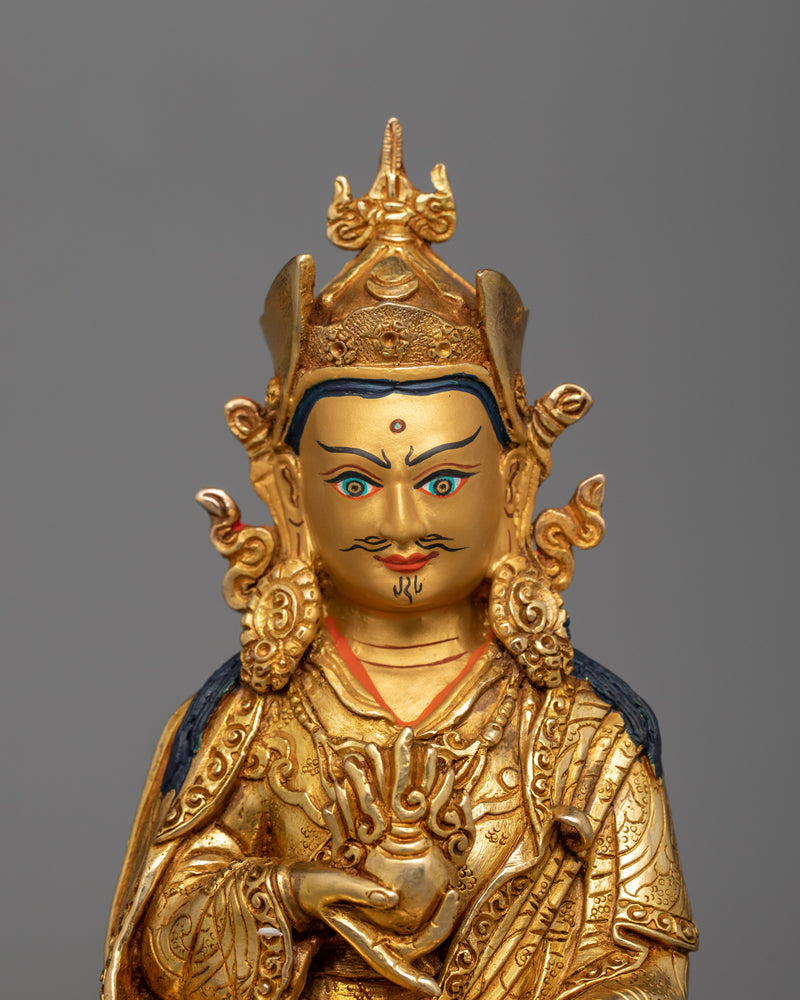 Buddhist Guru Orgyen Norlha Statue | 24K Gold Gilded Orgyen Norlha Wealth Deity Figurine