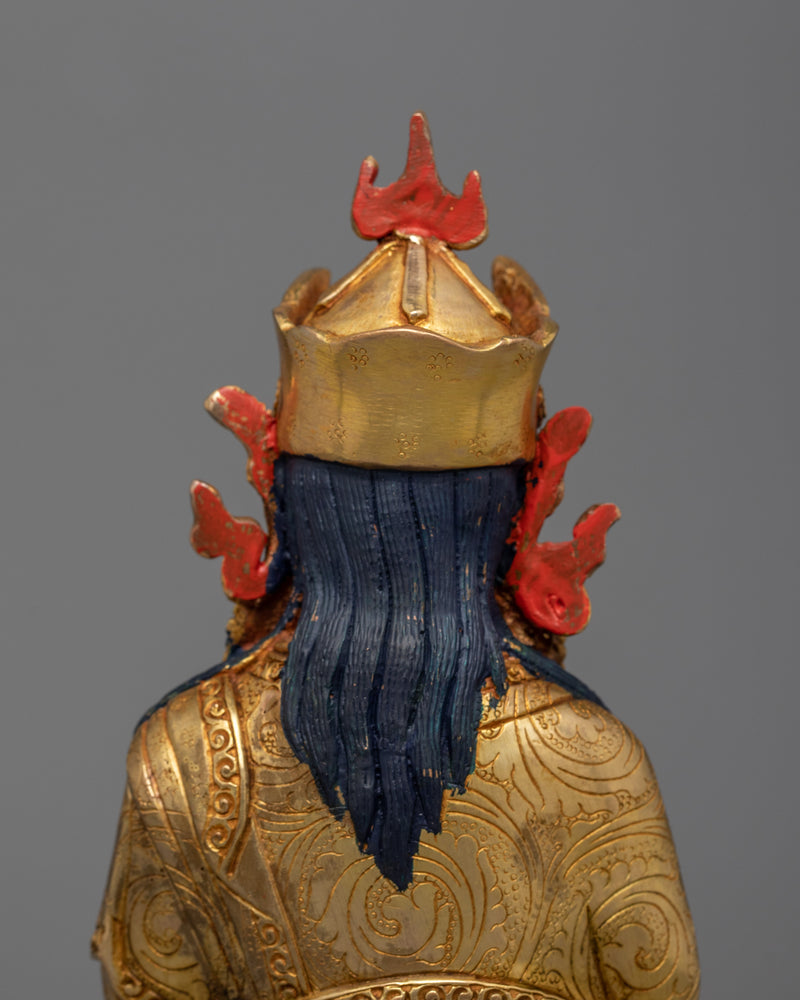 Buddhist Guru Orgyen Norlha Statue | 24K Gold Gilded Orgyen Norlha Wealth Deity Figurine