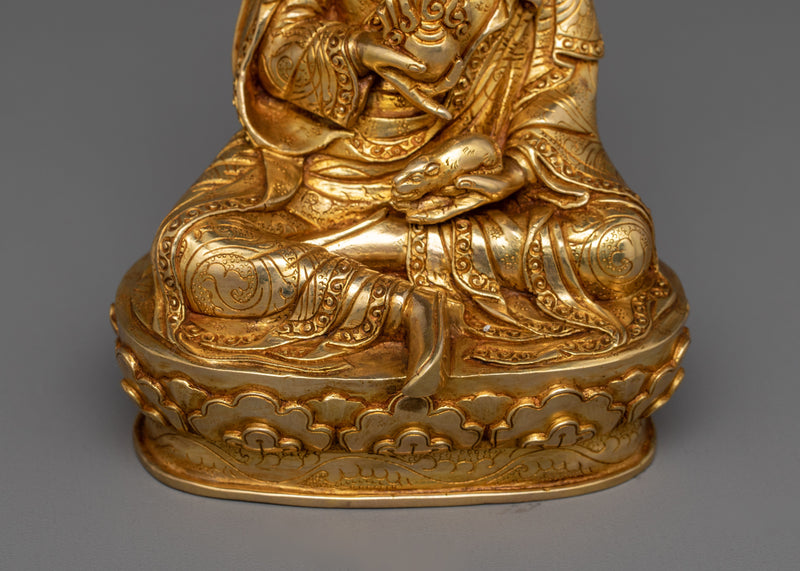 Buddhist Guru Orgyen Norlha Statue | 24K Gold Gilded Orgyen Norlha Wealth Deity Figurine