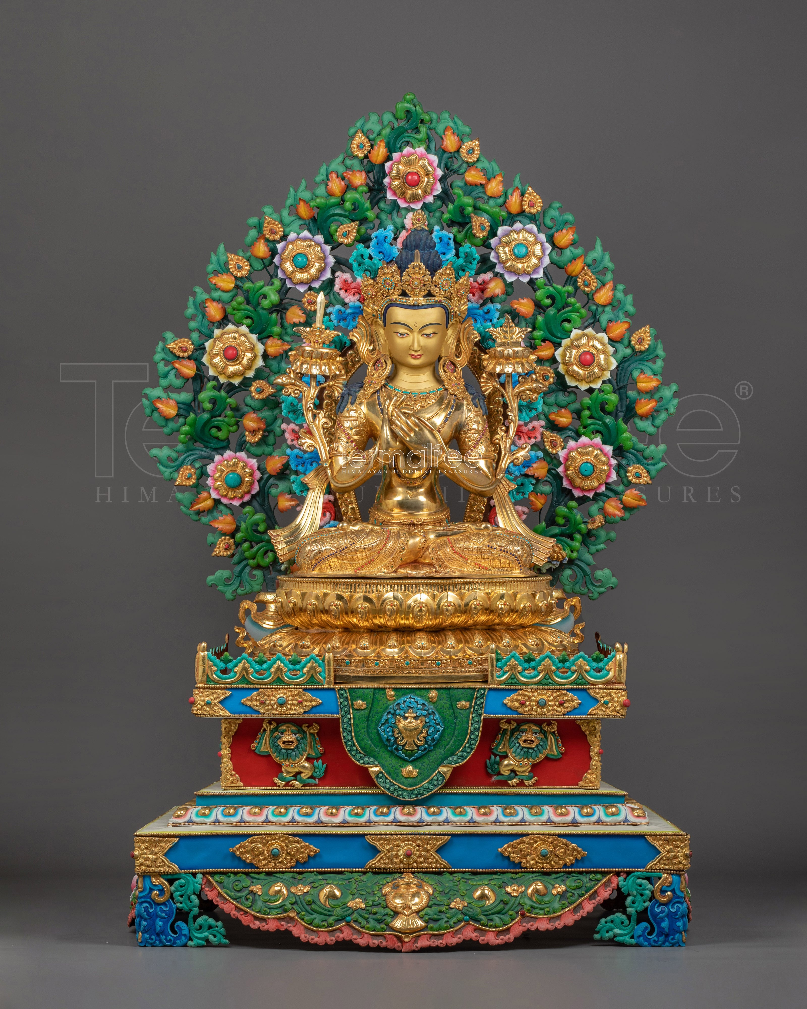 Bodhisattva Deity Manjushri Sculpture | Represents Supreme Wisdom