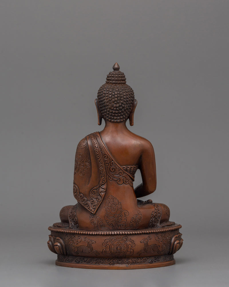 Amitabha Buddha Brown Body Statue | Oxidized Copper Meditating Sculpture