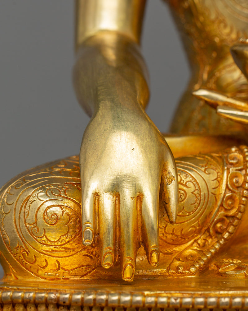 Peaceful Crown Shakyamuni Buddha Statue | Symbol of mindfulness practice