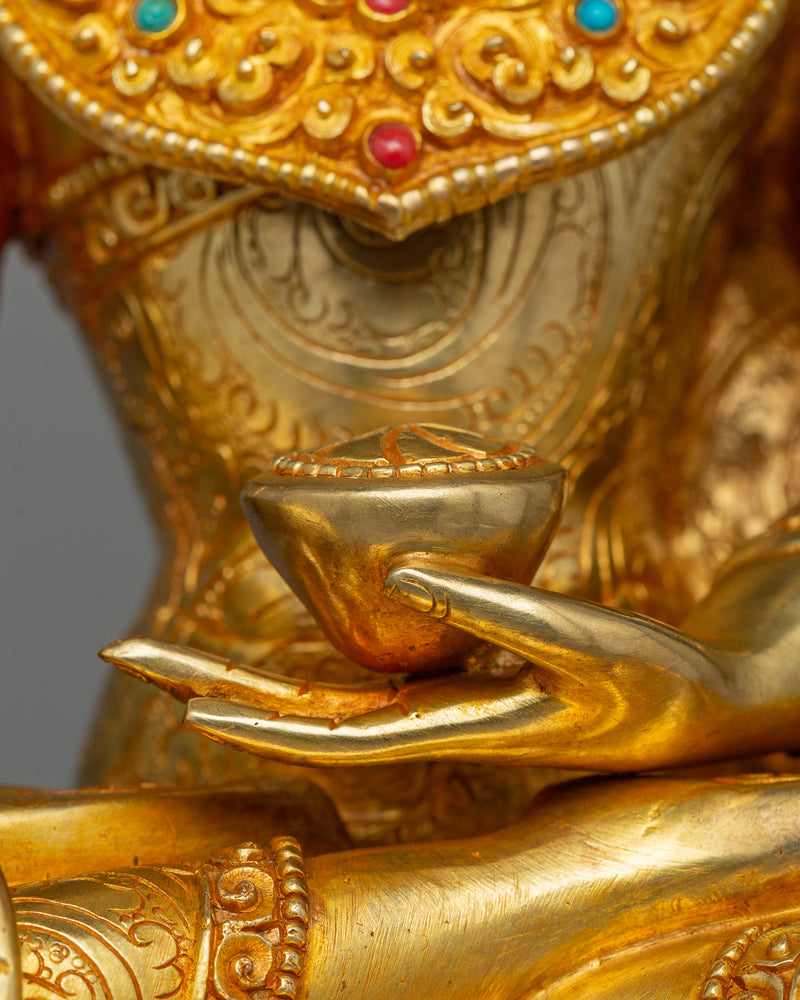 Peaceful Crown Shakyamuni Buddha Statue | Symbol of mindfulness practice