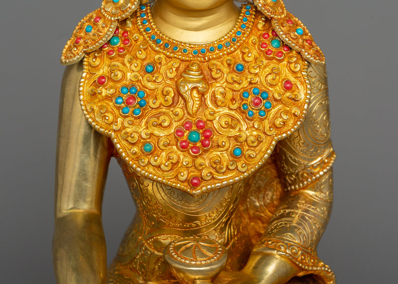 Peaceful Crown Shakyamuni Buddha Statue | Symbol of mindfulness practice