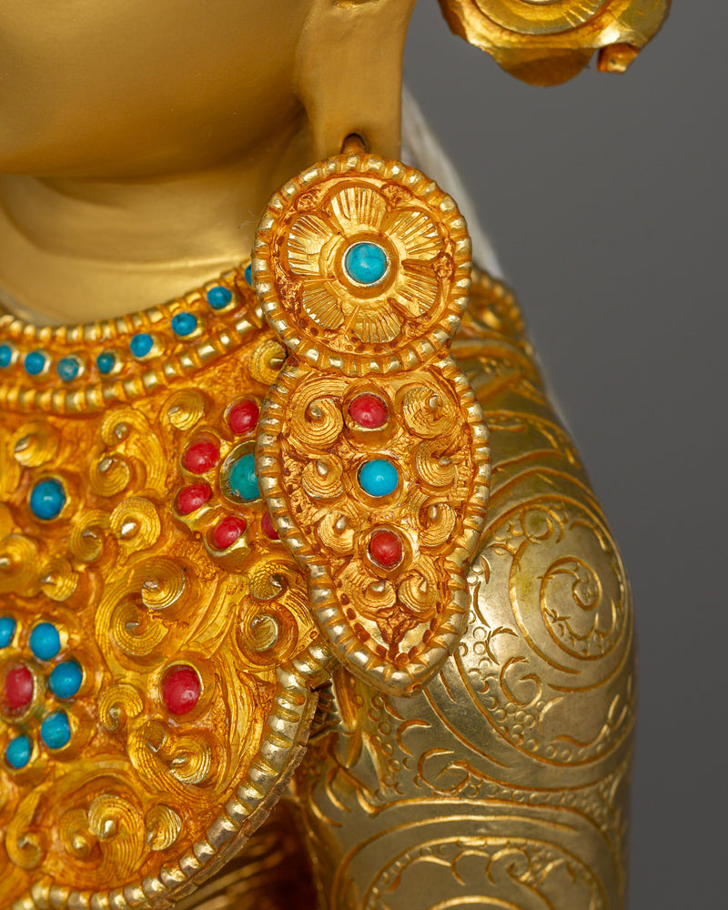 Peaceful Crown Shakyamuni Buddha Statue | Symbol of mindfulness practice