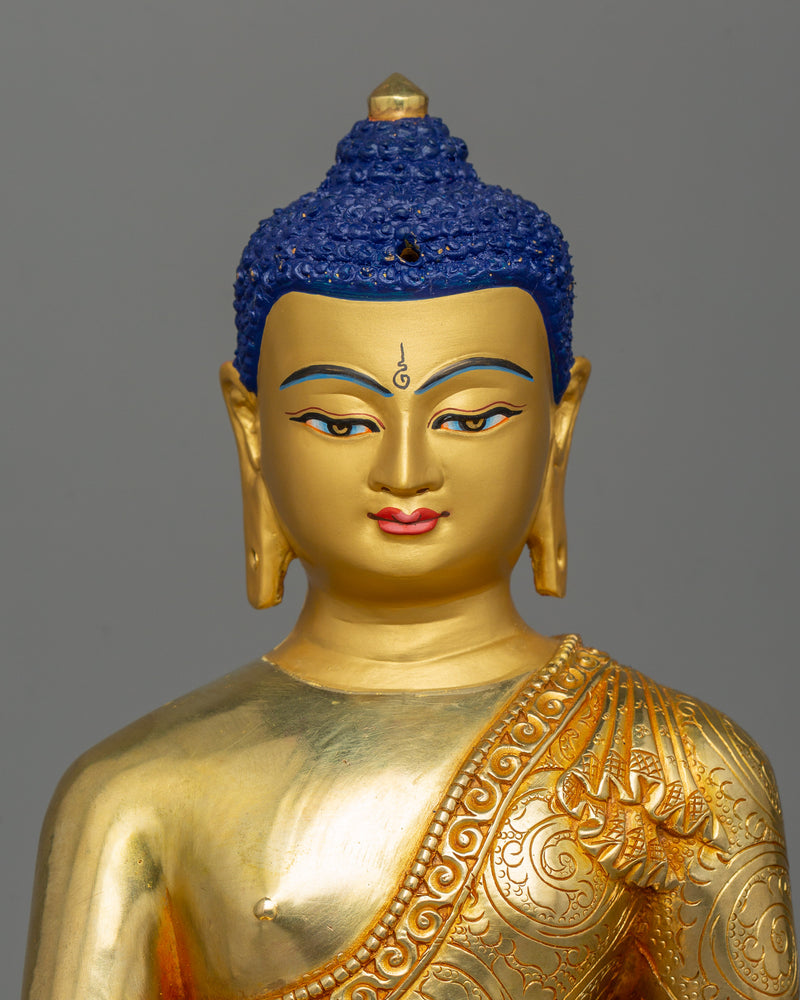 Peaceful Crown Shakyamuni Buddha Statue | Symbol of mindfulness practice