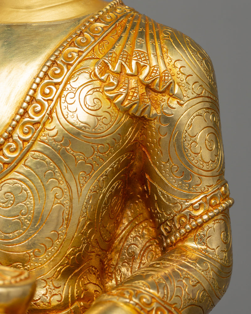 Peaceful Crown Shakyamuni Buddha Statue | Symbol of mindfulness practice