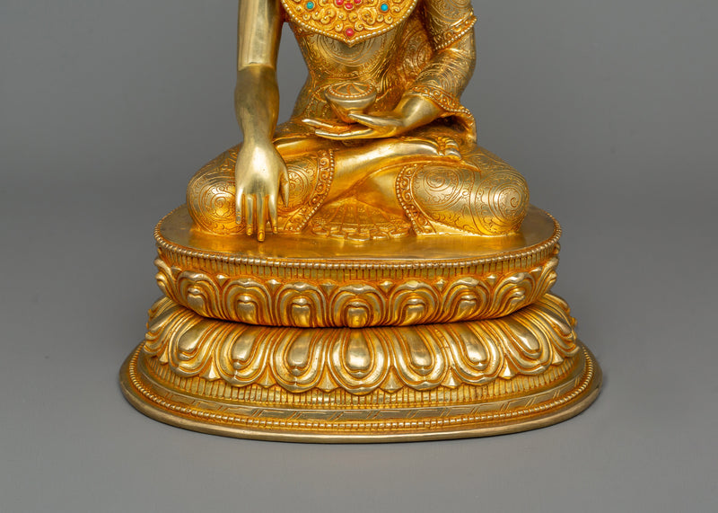 Peaceful Crown Shakyamuni Buddha Statue | Symbol of mindfulness practice