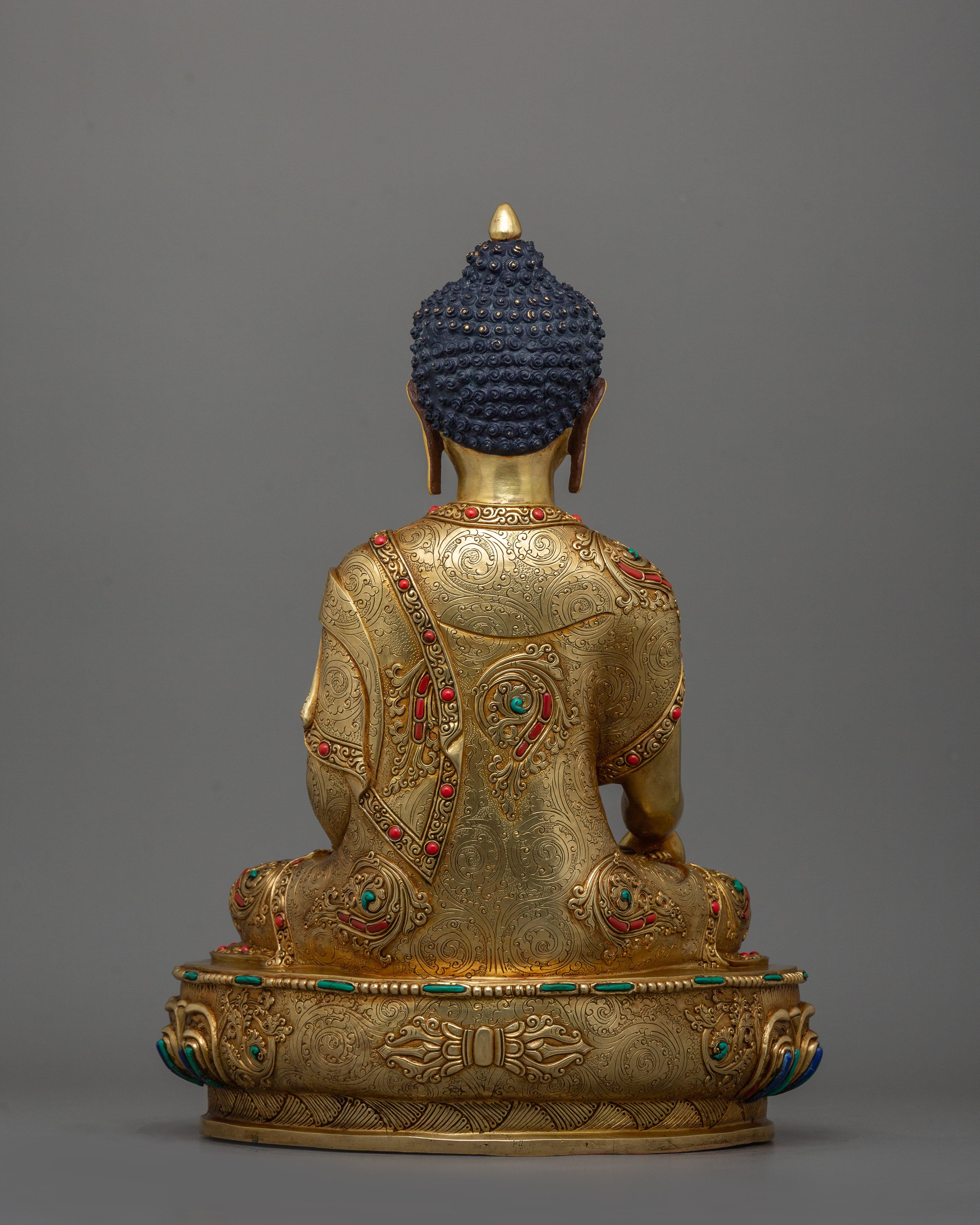 Himalayan Buddha Siddhartha Gautama Sculpture | Traditional Nepalese Artwork