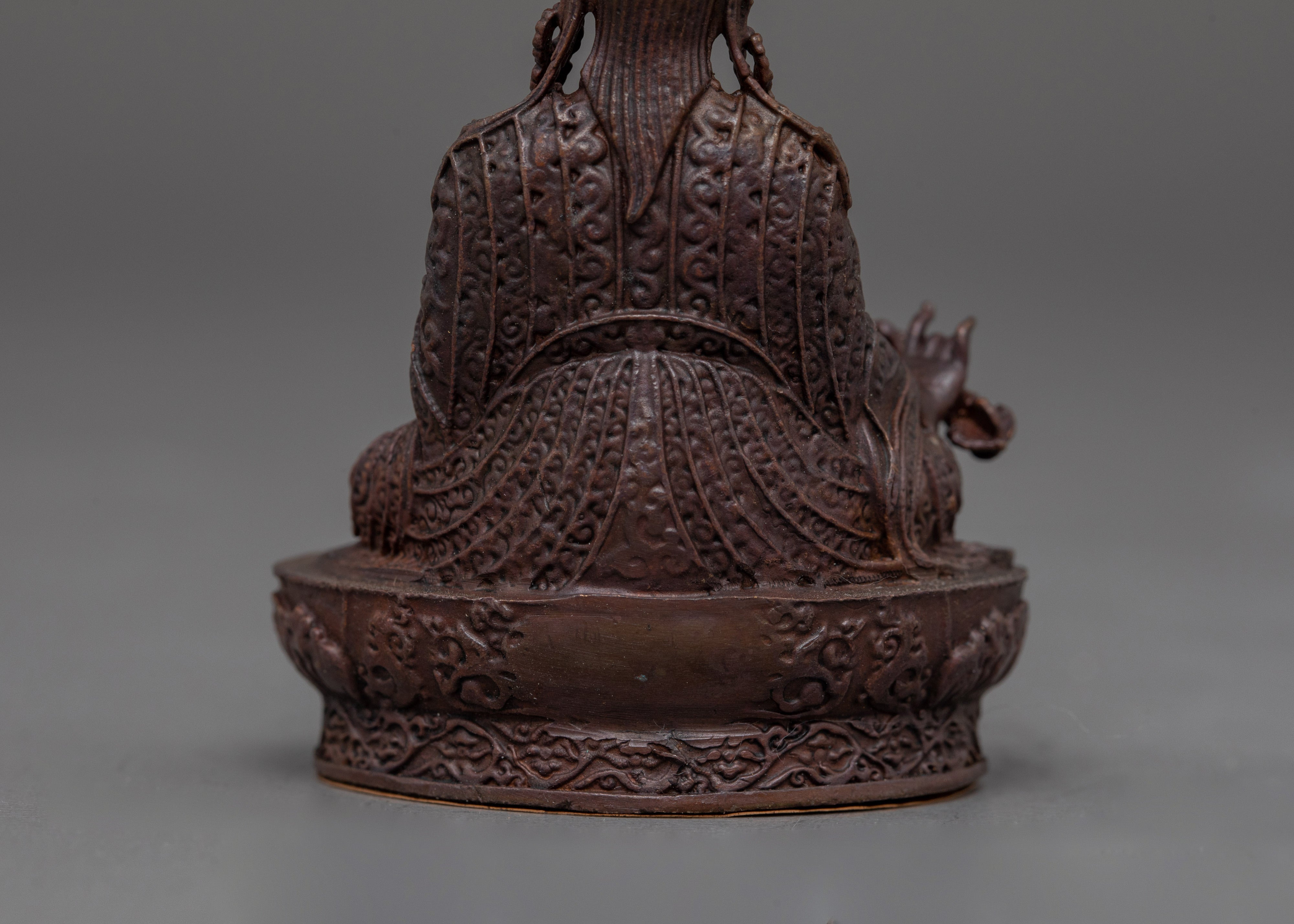Oxidized 3 Inches Guru Rinpoche Statue | Tibetan Tantric Master
