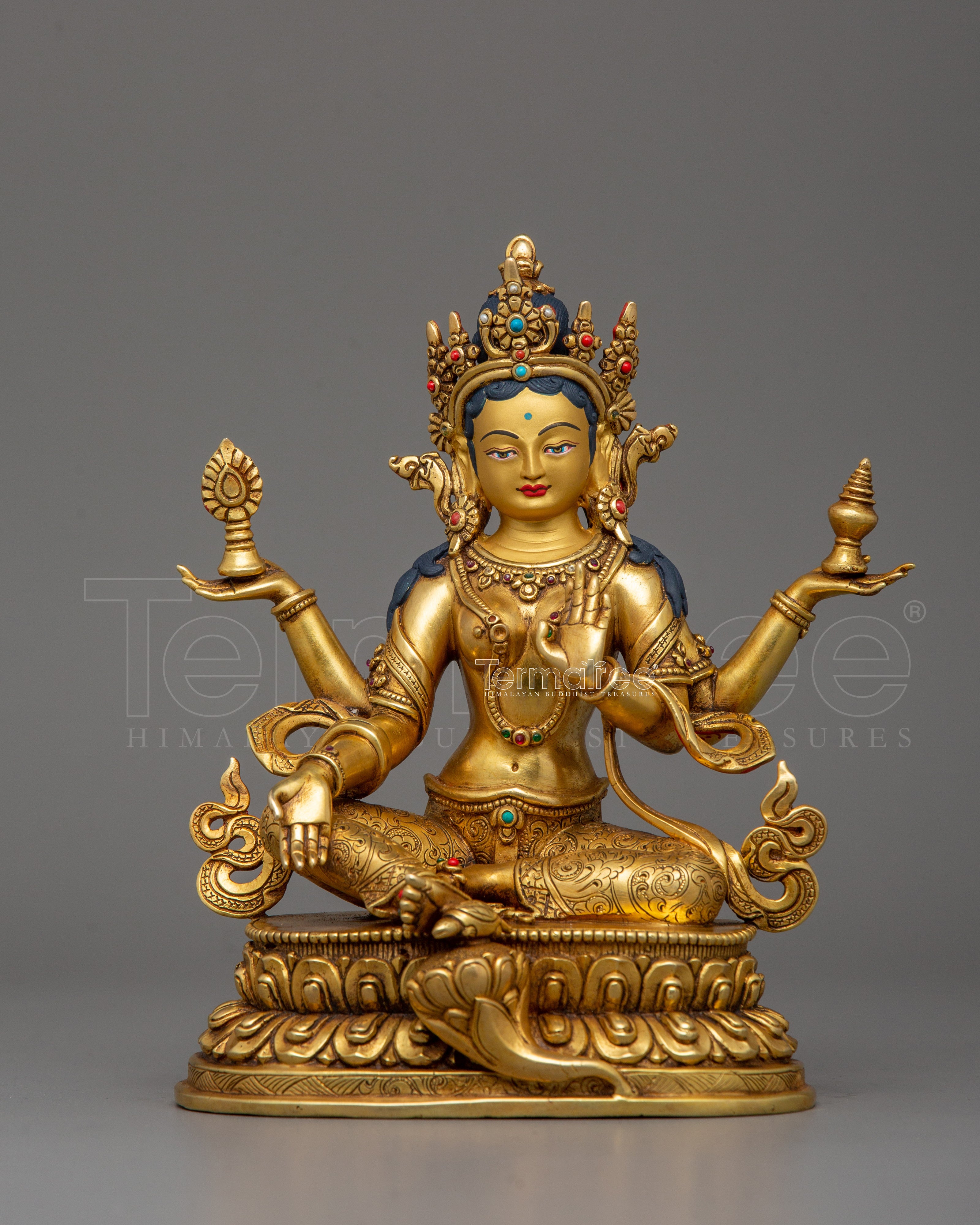 Laxmi Statue with Beautiful Crown |  Icon for Prosperity and Harmony
