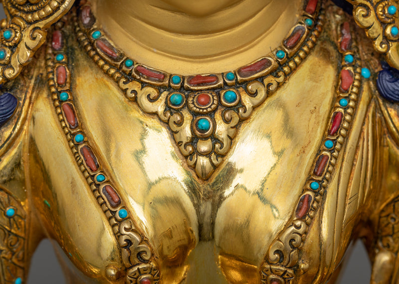 Mother of Mercy Green Tara Statue | Female Enlightened Buddha