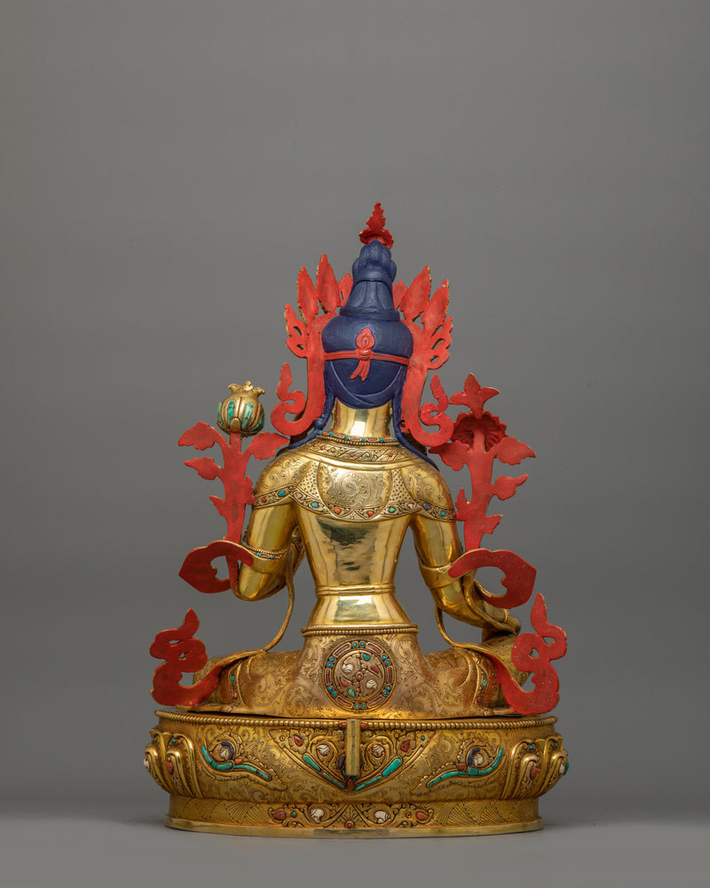 Mother of Mercy Green Tara Statue | Female Enlightened Buddha