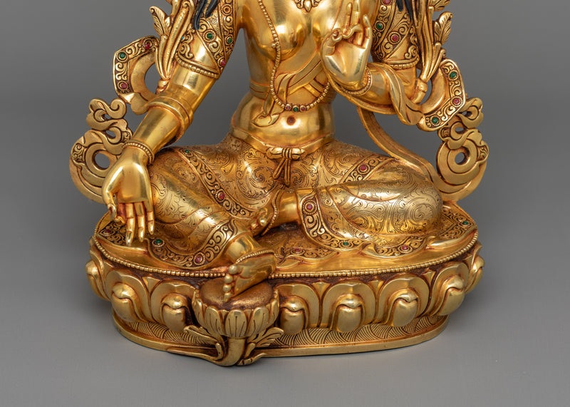 Tibetan Green Tara Goddess Statue | A Divine Symbol of Mercy and Enlightenment