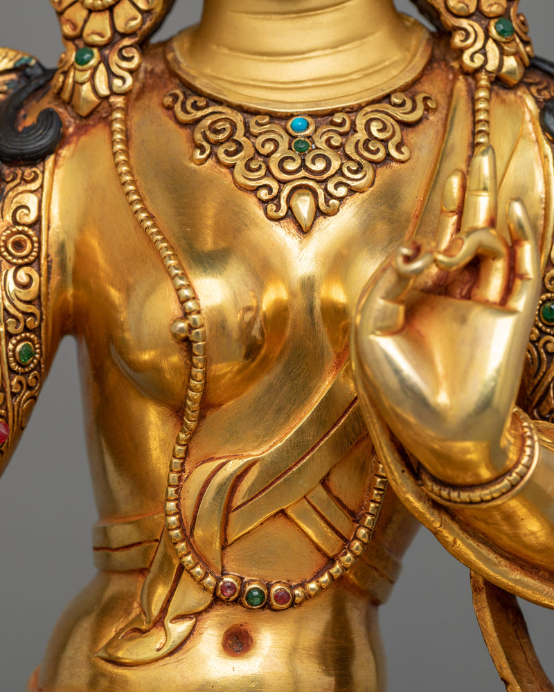 Tibetan Green Tara Goddess Statue | A Divine Symbol of Mercy and Enlightenment
