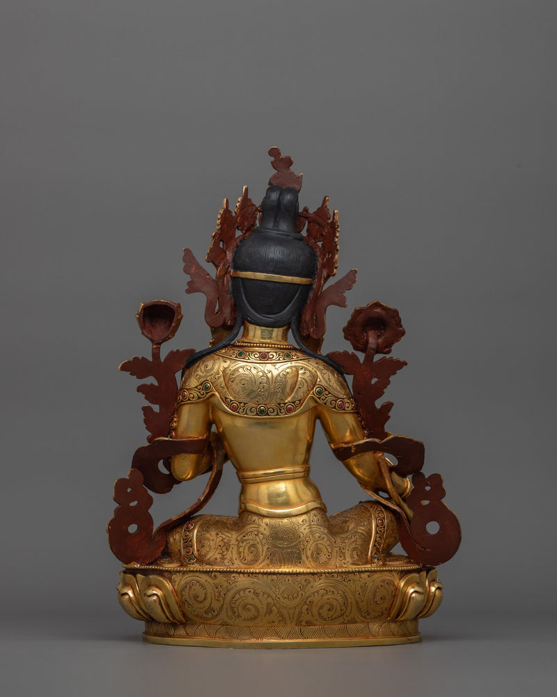 Tibetan Green Tara Goddess Statue | A Divine Symbol of Mercy and Enlightenment