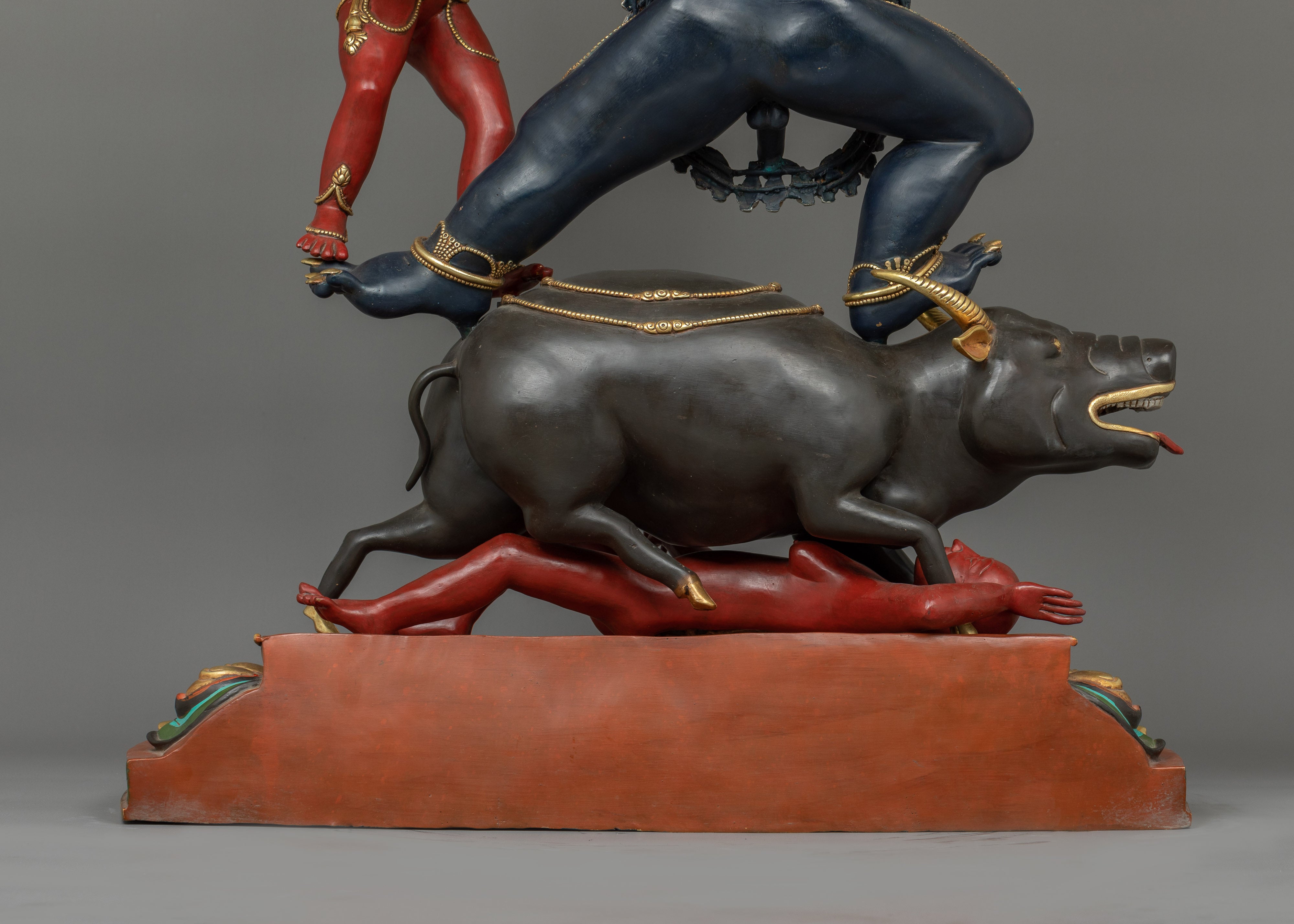 Yama Dharmaraja with Consort Statue | Majestic Buddhist Protector Stat