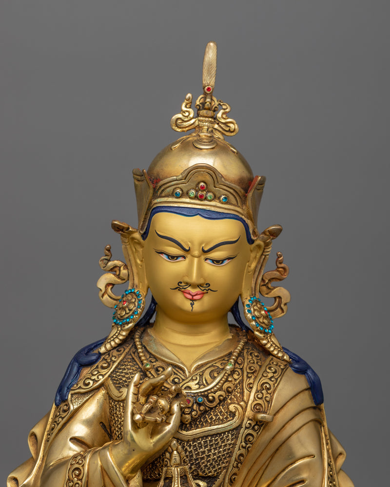 Tibetan Deity Guru Tsokye Dorje Figurine | Lake-Born Vajra Guru