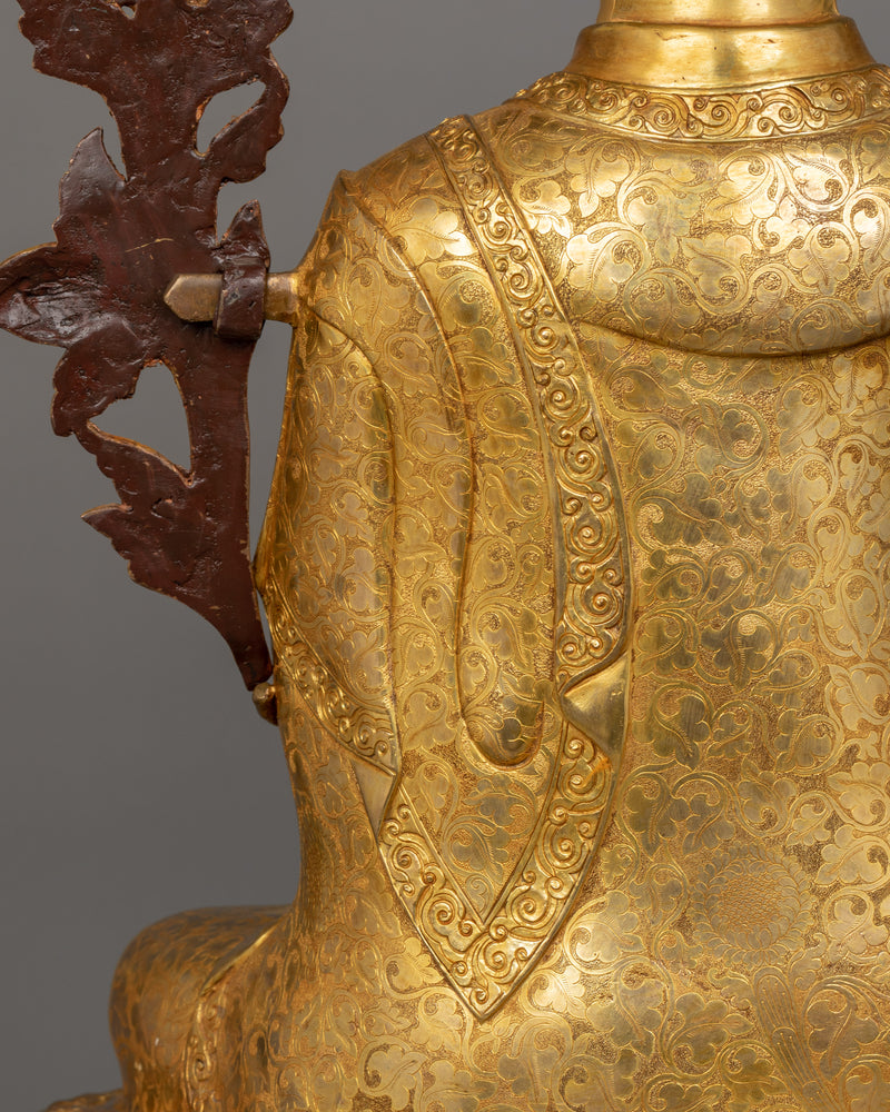 Handmade Tsongkhapa Trio Statues Set | Handcrafted Buddhist Masters Artwork