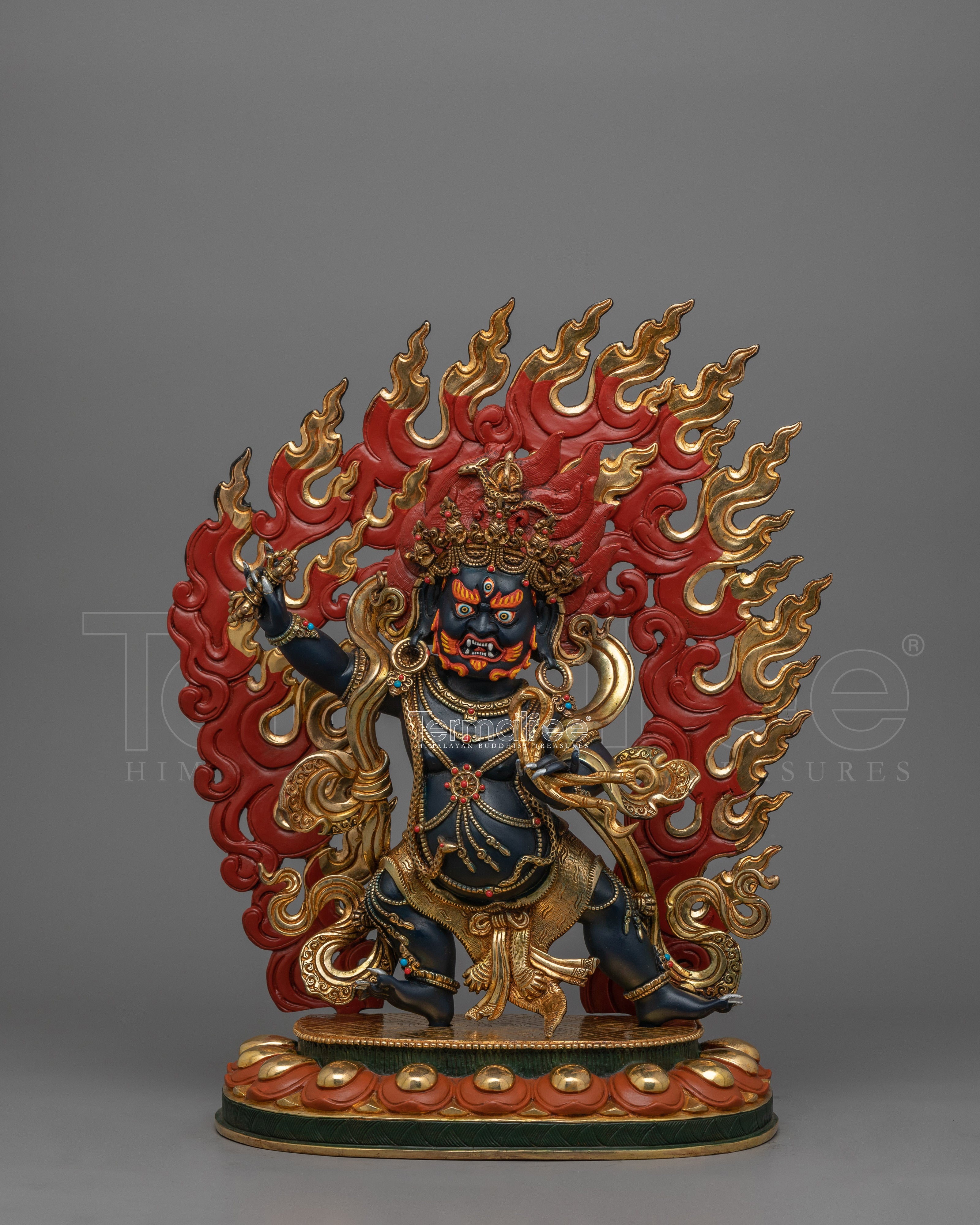 Buddhist Sculpture of Wrathful Deity Vajrapani | Symbol of Protection
