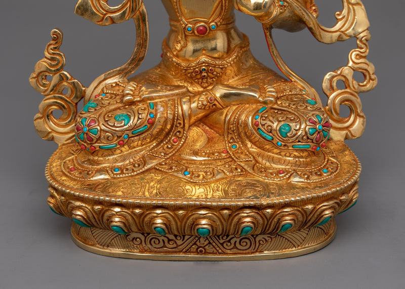 Bodhisattva Manjushri Wisdom Deity Figurine | A Symbol of Enlightenment