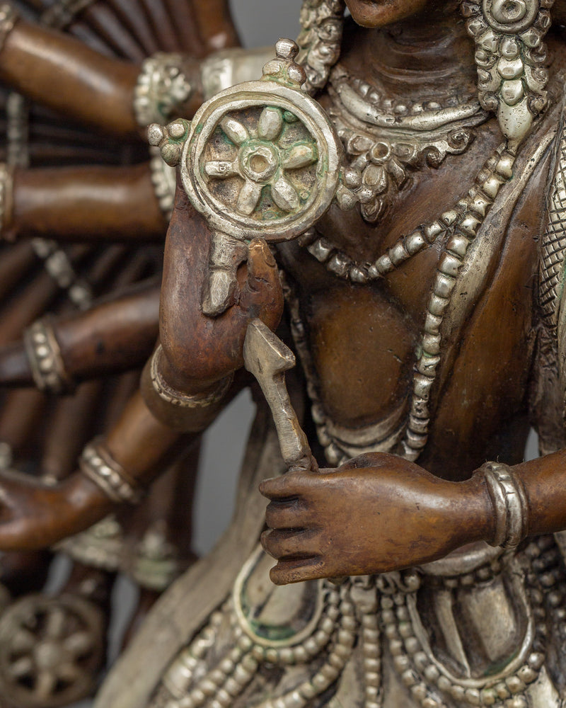 Himalayan Deity White Umbrella Goddess Statue | Symbol of Protection and Wisdom