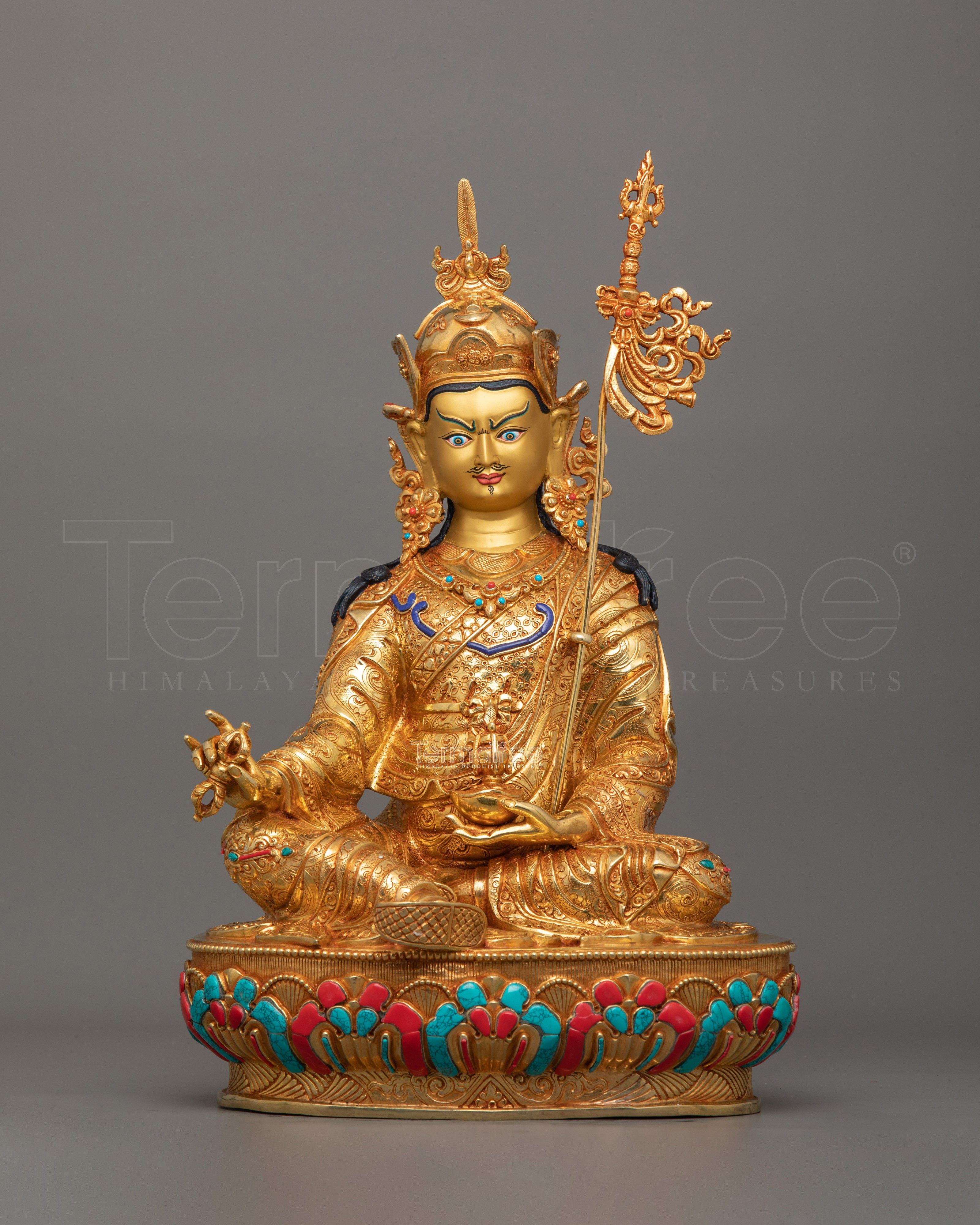 Tibetan Lord Padmasambhava Figurine | The Lotus Born Guru Artwork