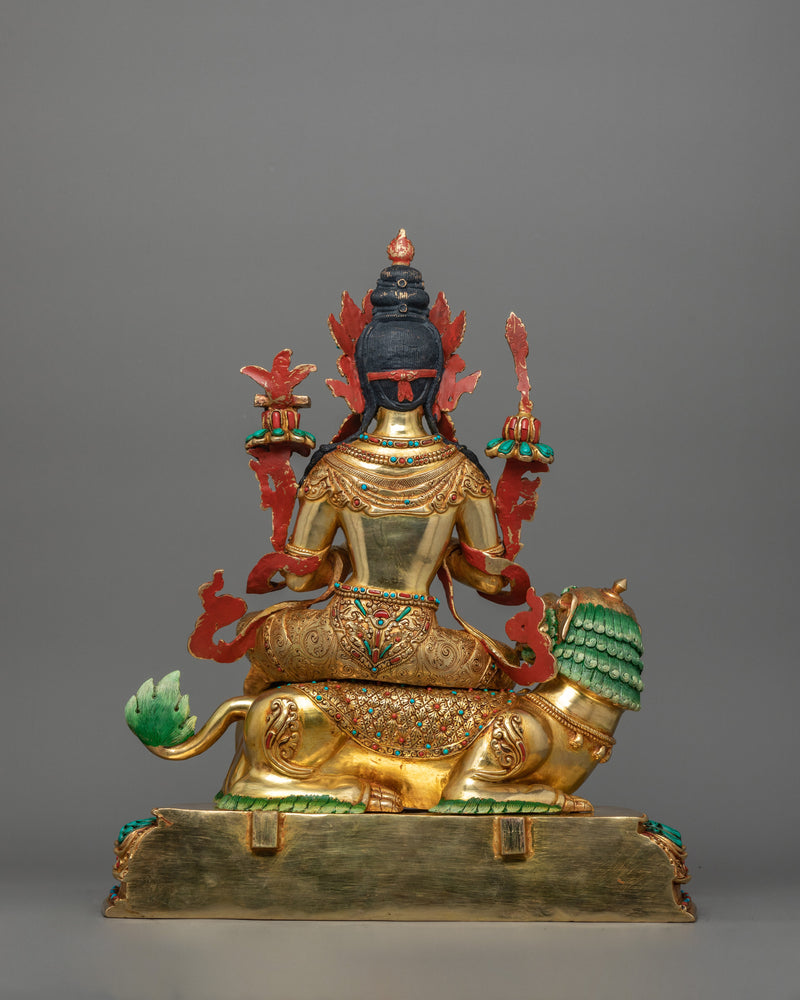 Traditional Tibetan Manjughosa Sculpture | A Symbol of Wisdom and Enlightenment